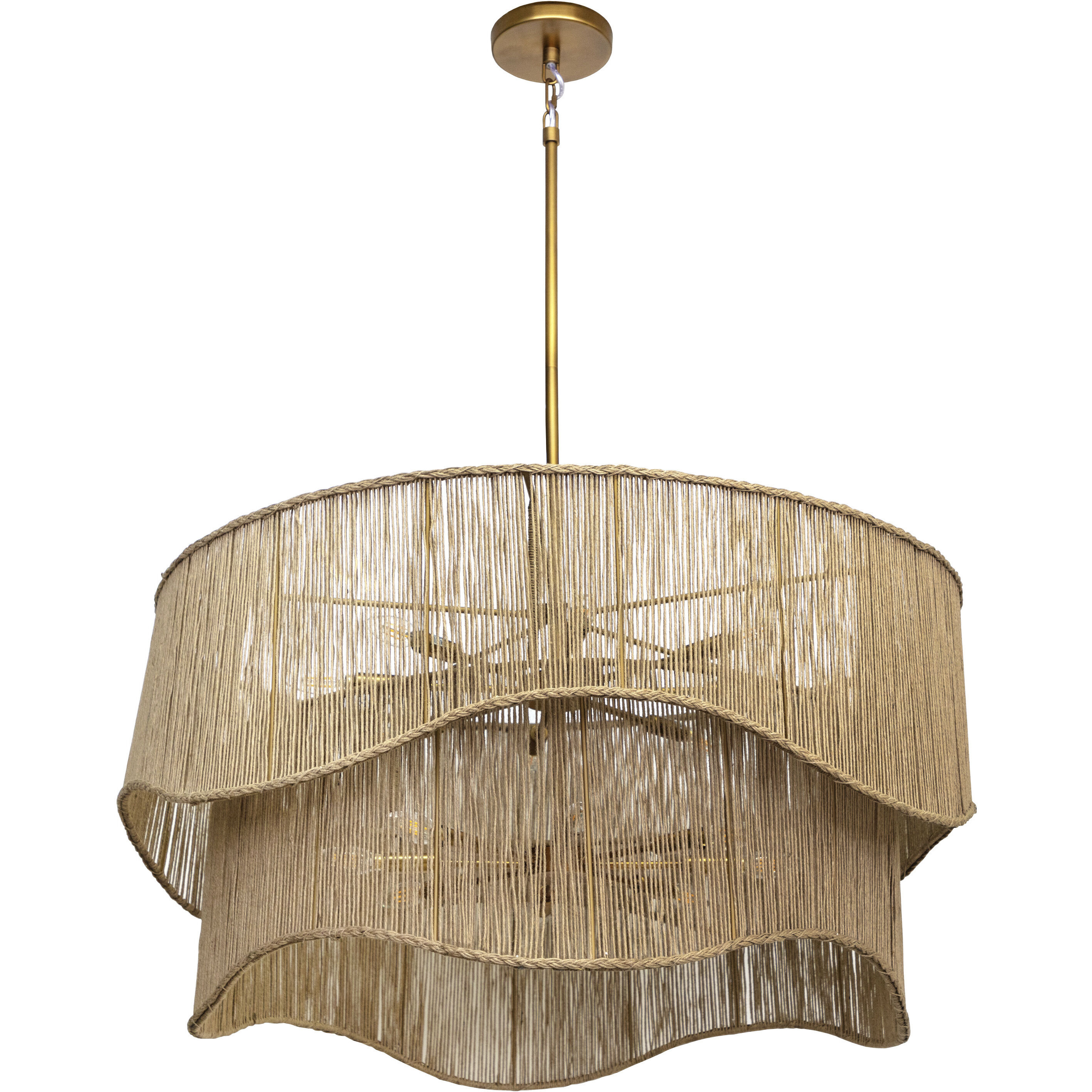 Rhine LED Natural Jute Chandelier Ceiling Light